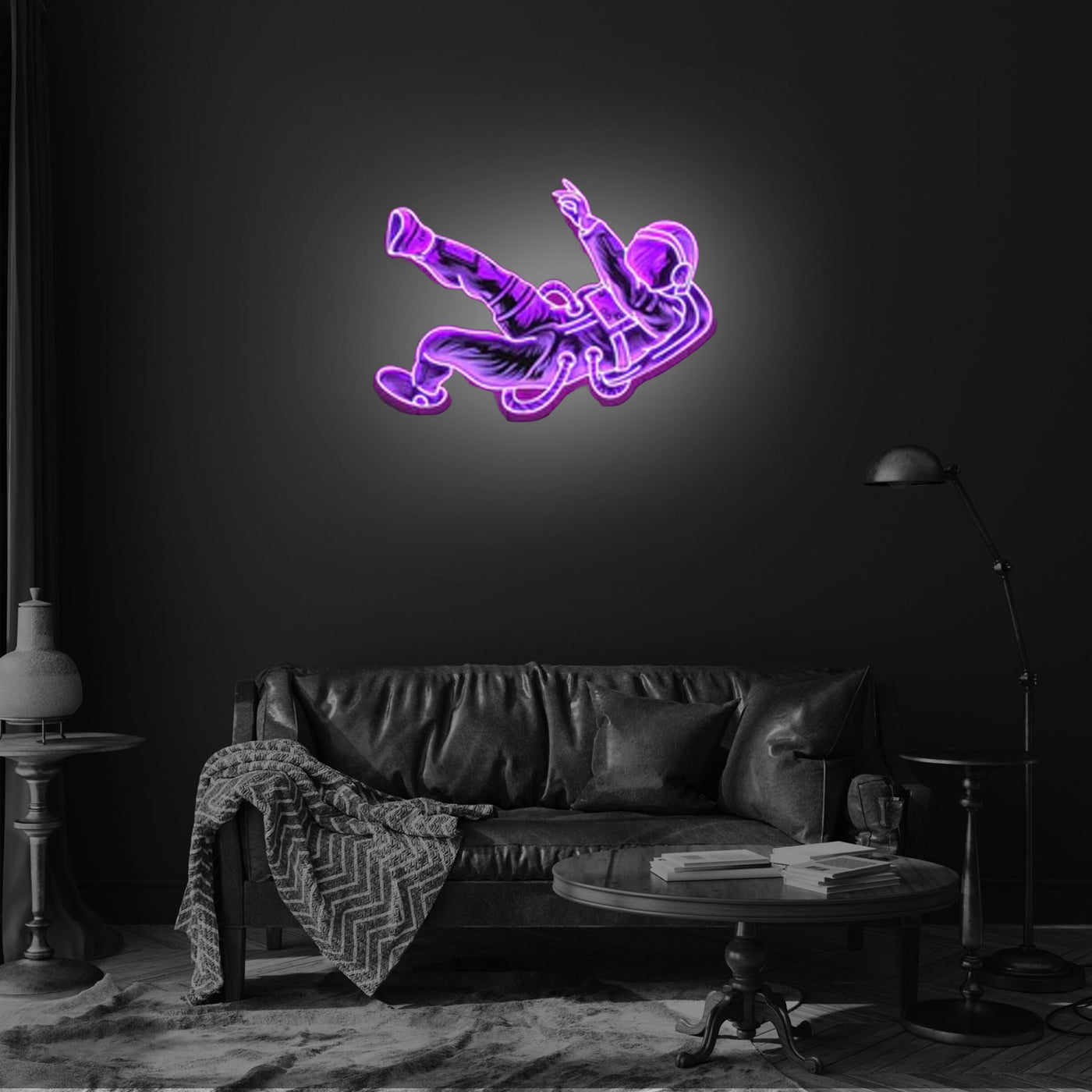 Astronaut-themed LED neon sign Pop Art