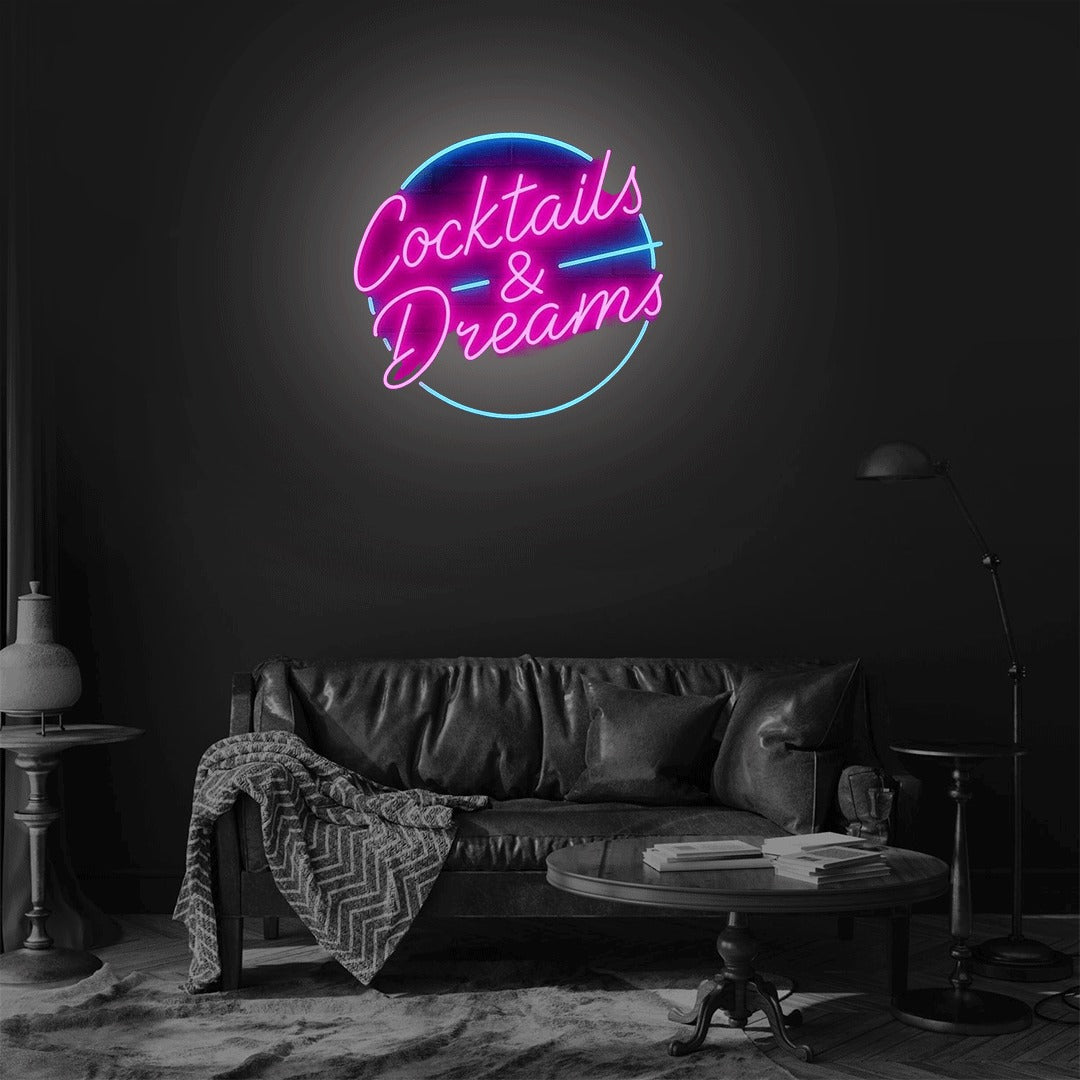 COCKTAILS & DREAM NEON SIGN