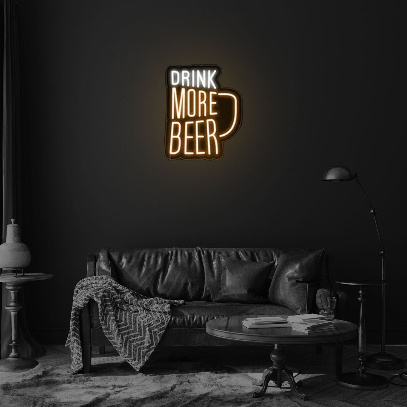 Drink More Beer | Beer Glass Neon Sign