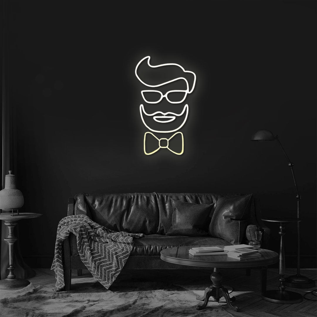Barber Face LED Neon Sign