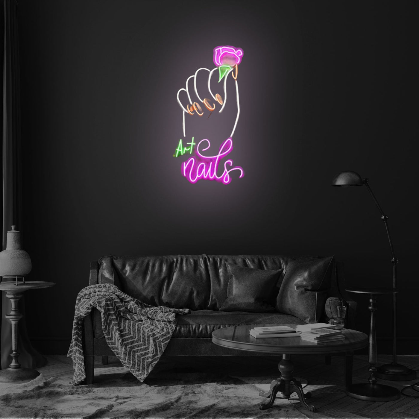 Art Nail LED Neon Sign Light Pop Art