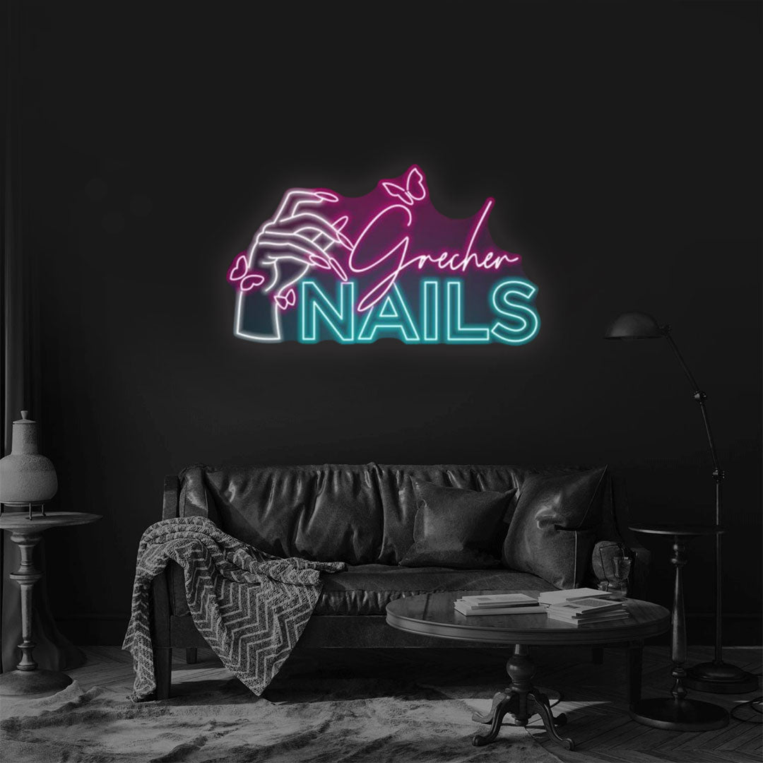 Grecher Nails Neon Sign