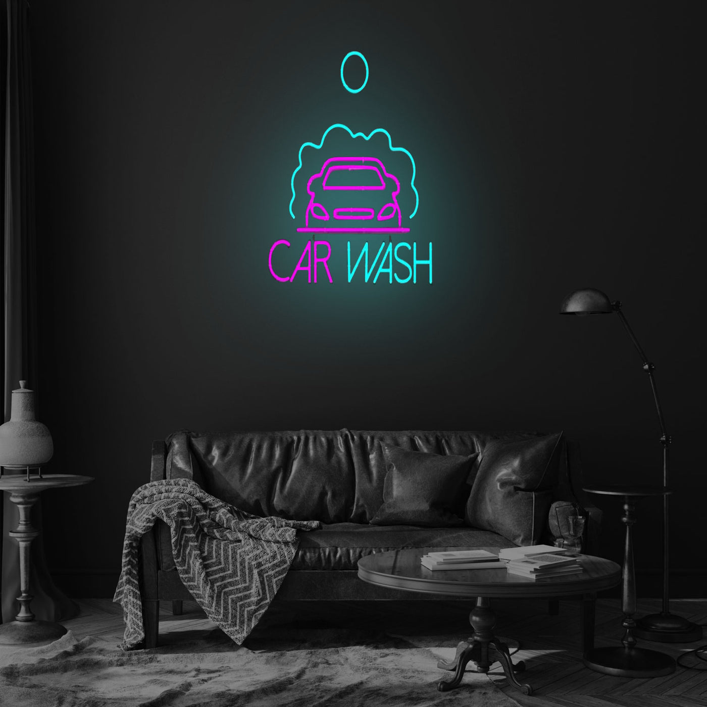 Car Wash Neon Sign for Auto detailing service.