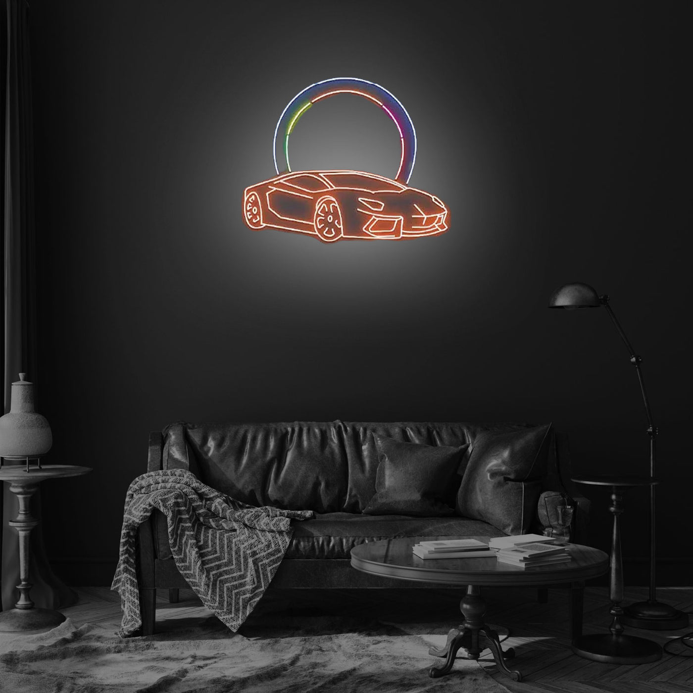 Classic Pink Car Neon LED Sign - Wall Mounted