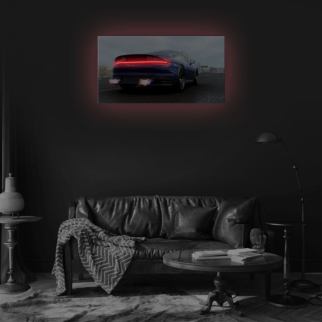 Porsche V4 LED Neon Art