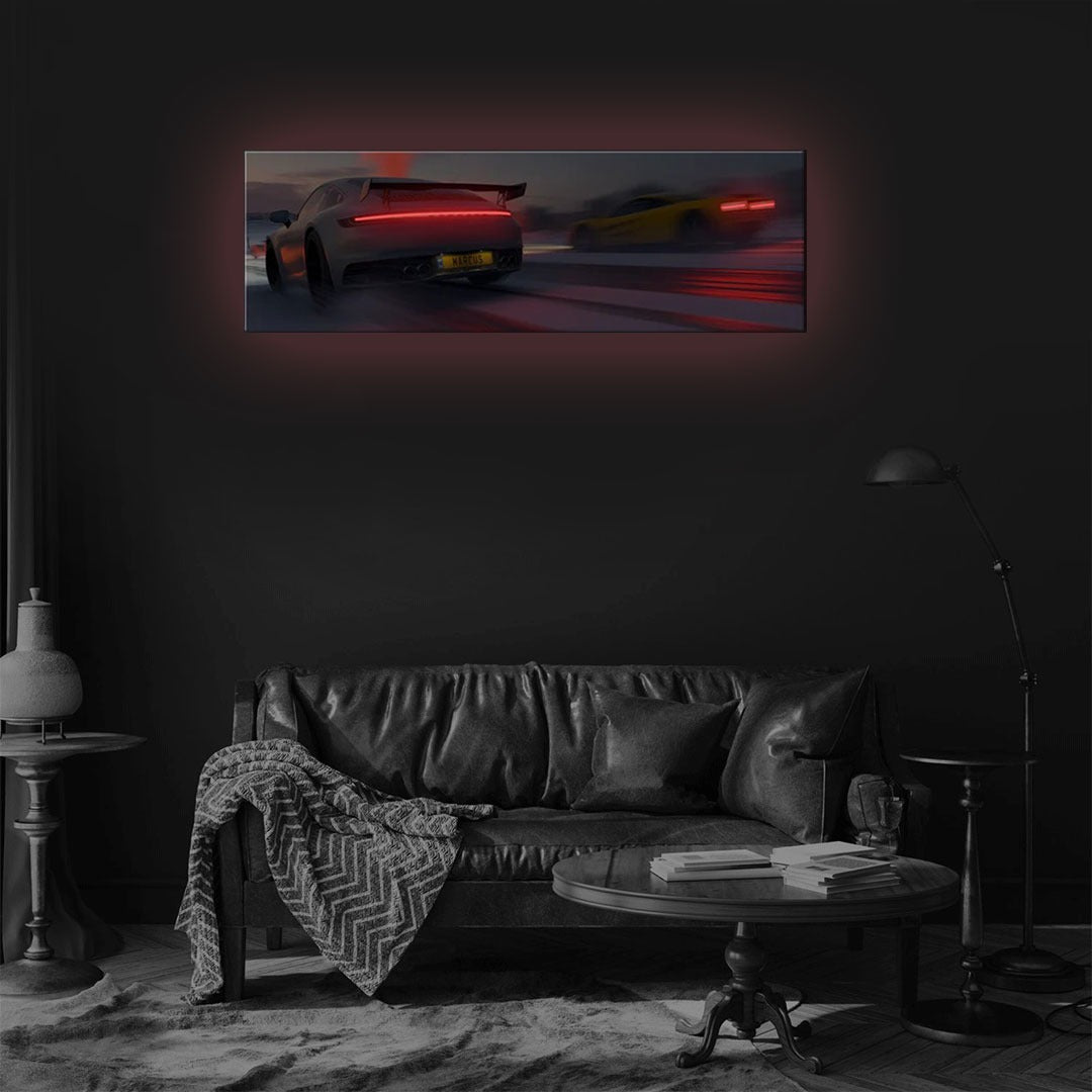 Porsche V3 LED Neon Art