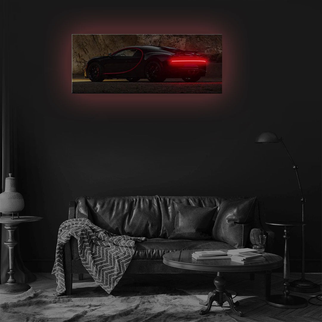 Bugatti V3 LED Neon Art