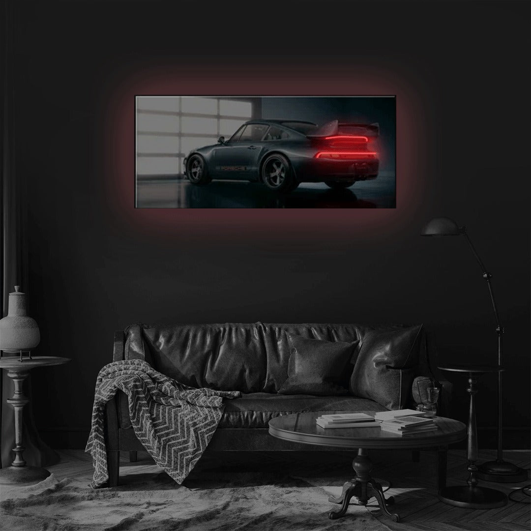 Porsche V2 LED Neon Art