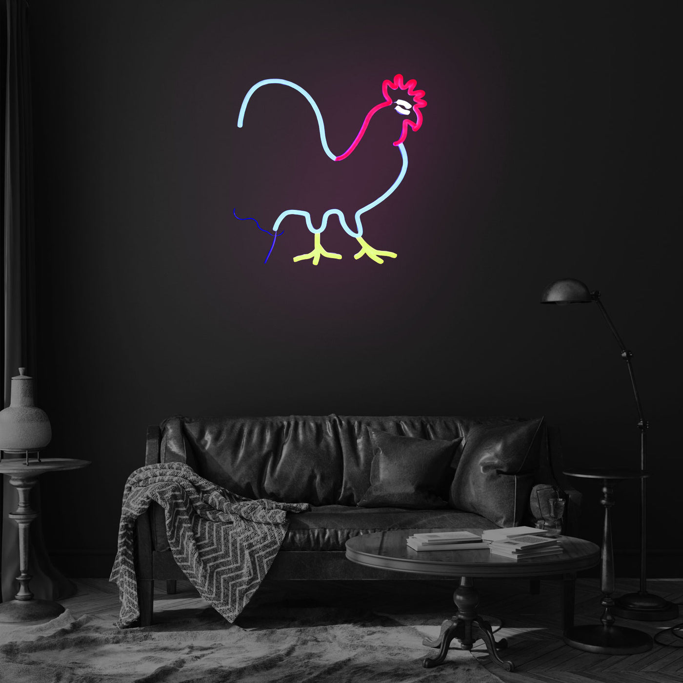 Skateboard Chicken Led Sign