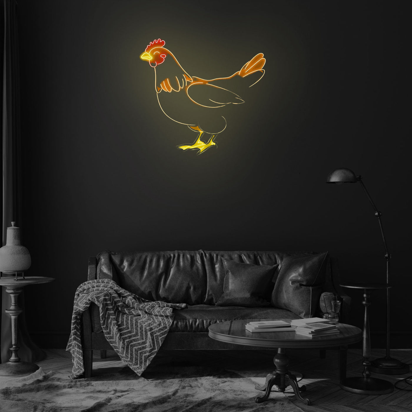 Hen Neon Sign, Hen Chicken Led Sign, Chicken Neon Light, Animal Led Light