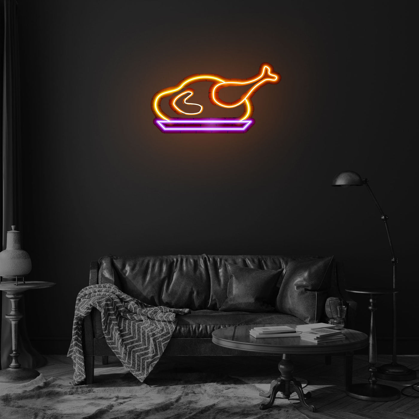 Fried Chicken LED Neon Acrylic Network