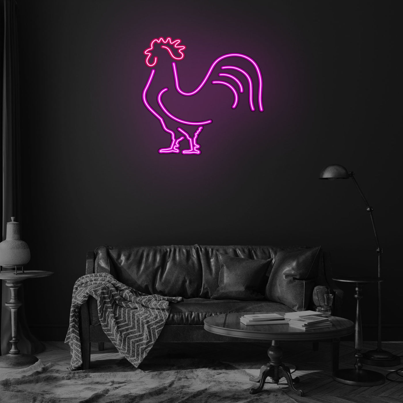 Rooster Chicken Neon Sign, Wall Decor Animal