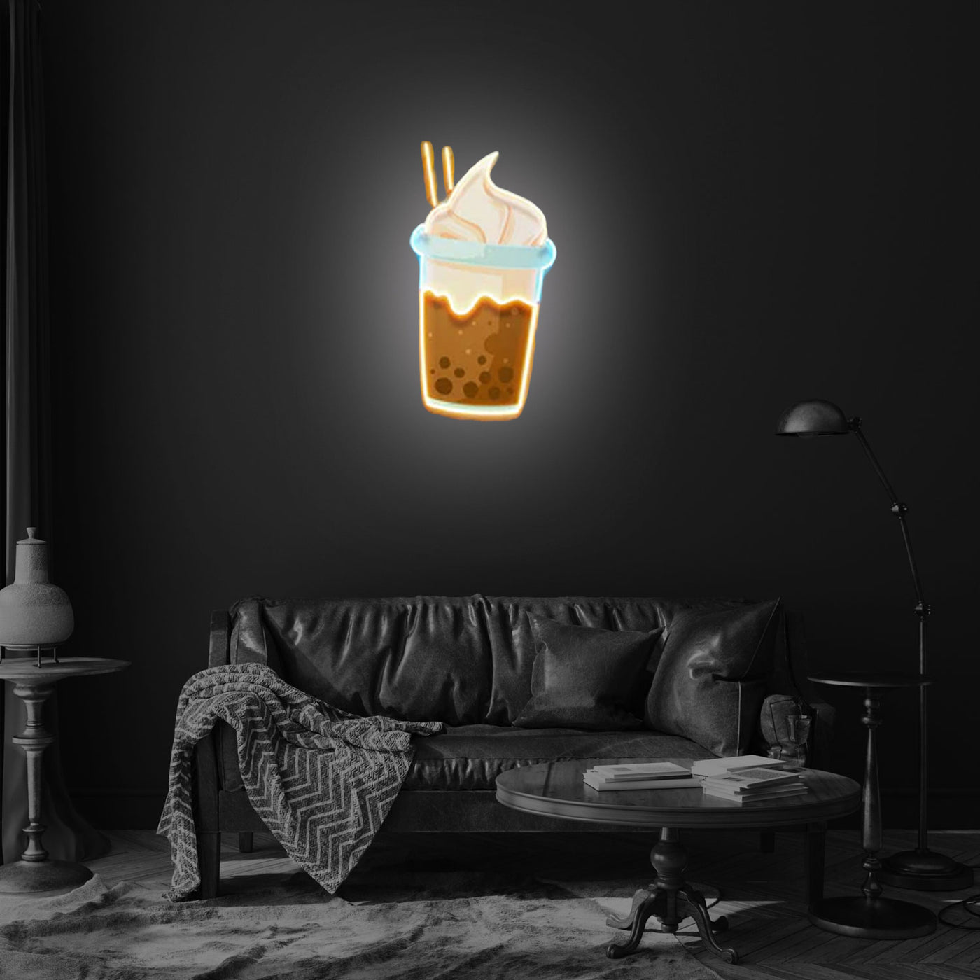 Choco Milktea Led Neon Acrylic Artwork