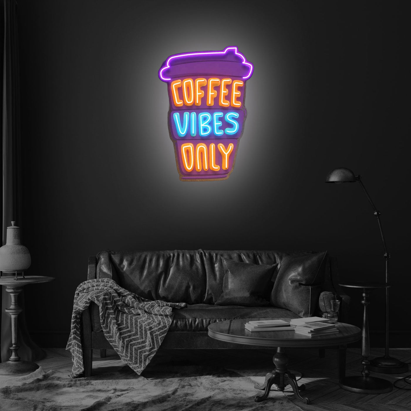 Coffee Vibes Only LED Neon Sign Light Pop Art