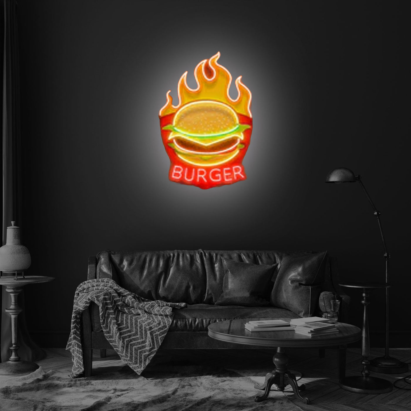 Custom Food Burger Led Neon Sign Light | Neon light for Restaurant