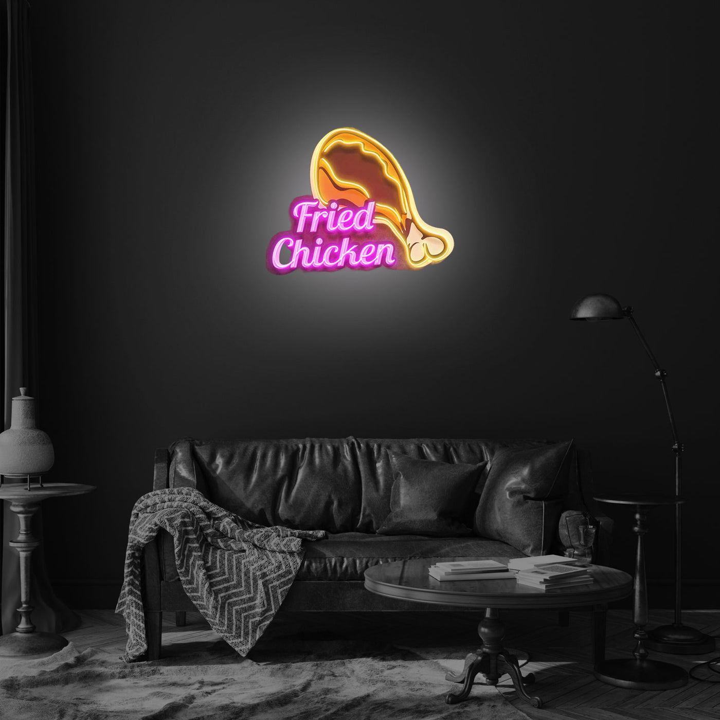 Fried Chicken Led Neon Acrylic Artwork