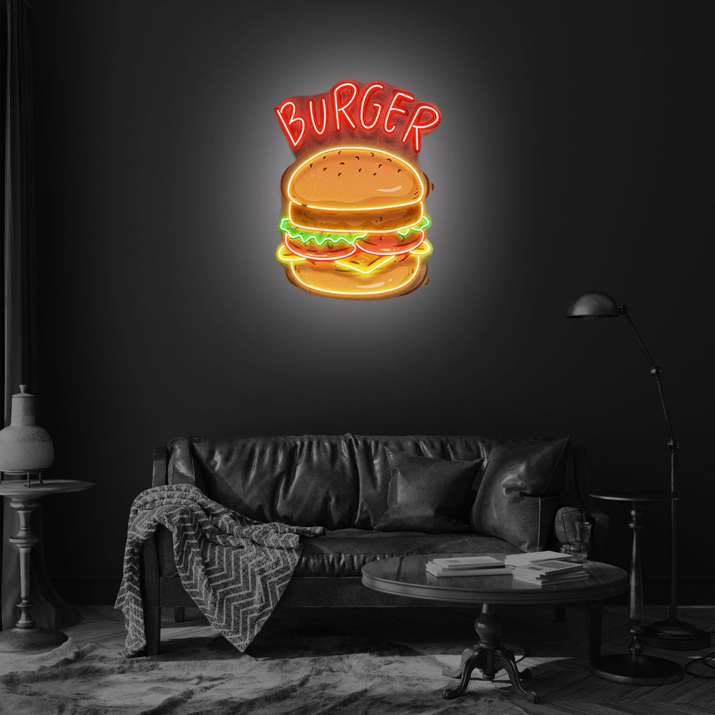 Hamburger Led Neon Acrylic Artwork