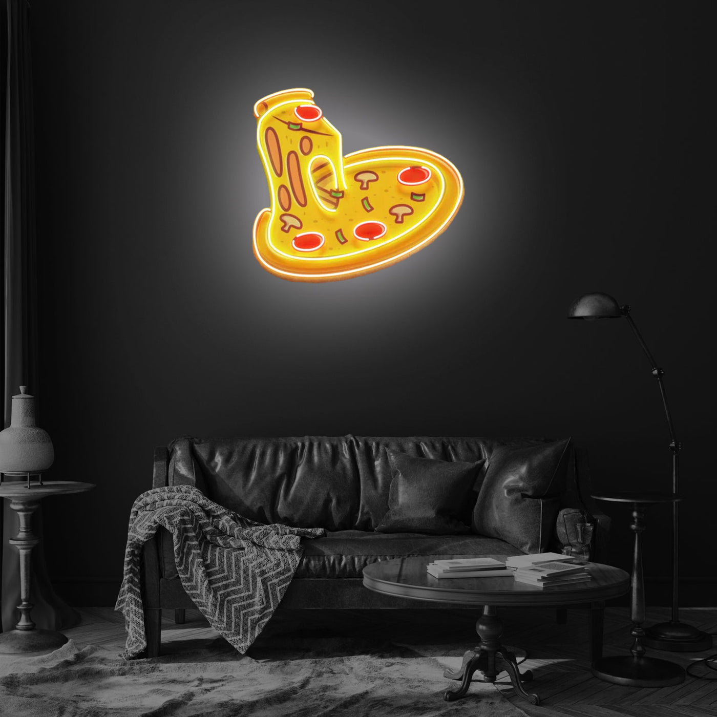 Pizza Neon Sign for Restaurant Pizza Store Open Wall Hanging Neon