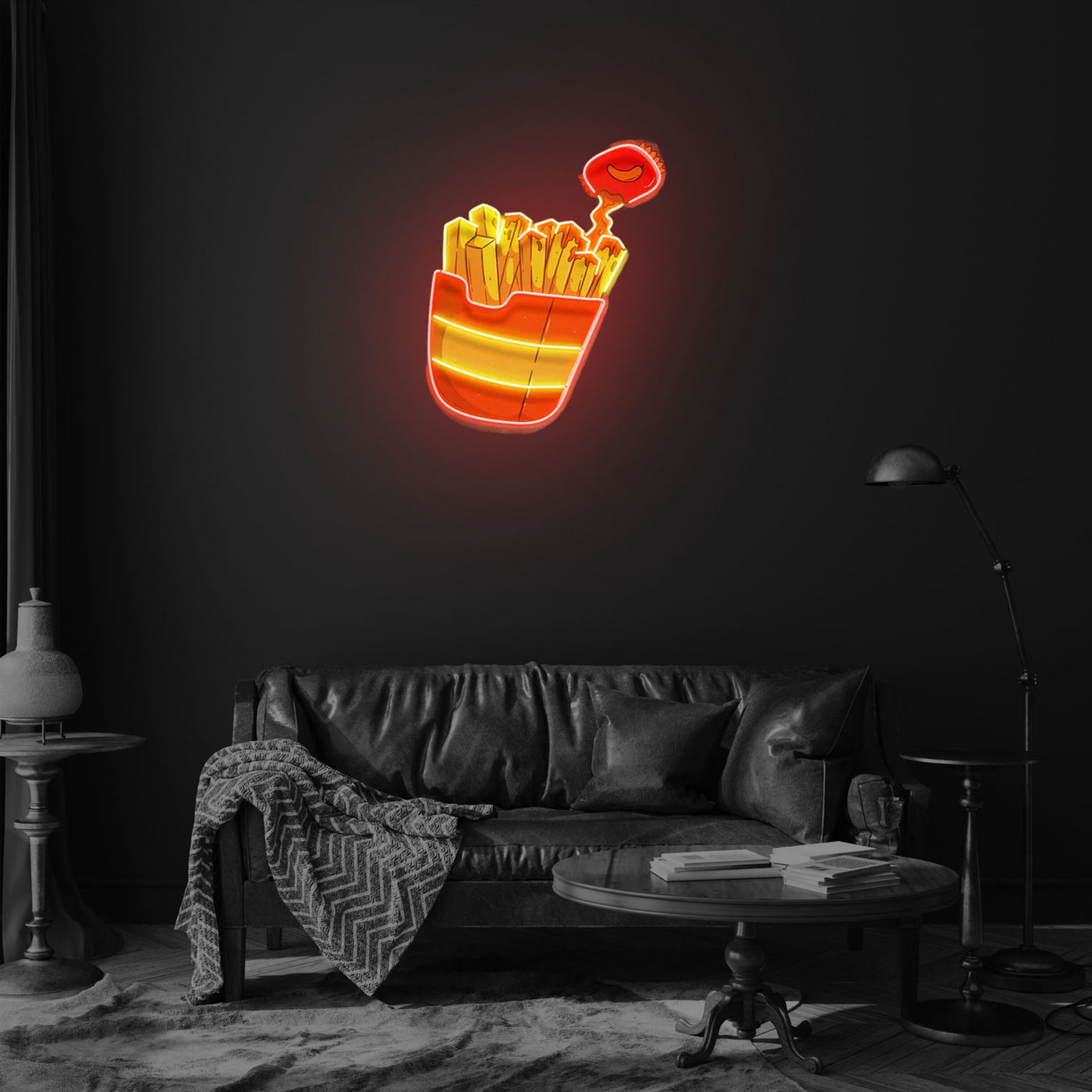 French Fries Neon Sign Custom
