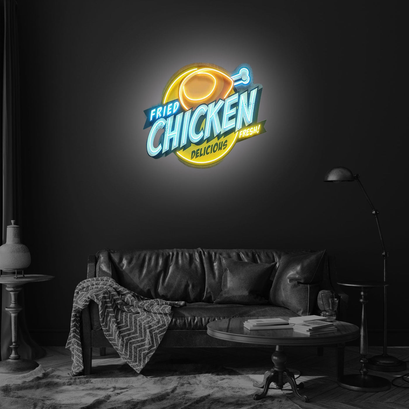 Fried Chicken Led Neon Acrylic Artwork