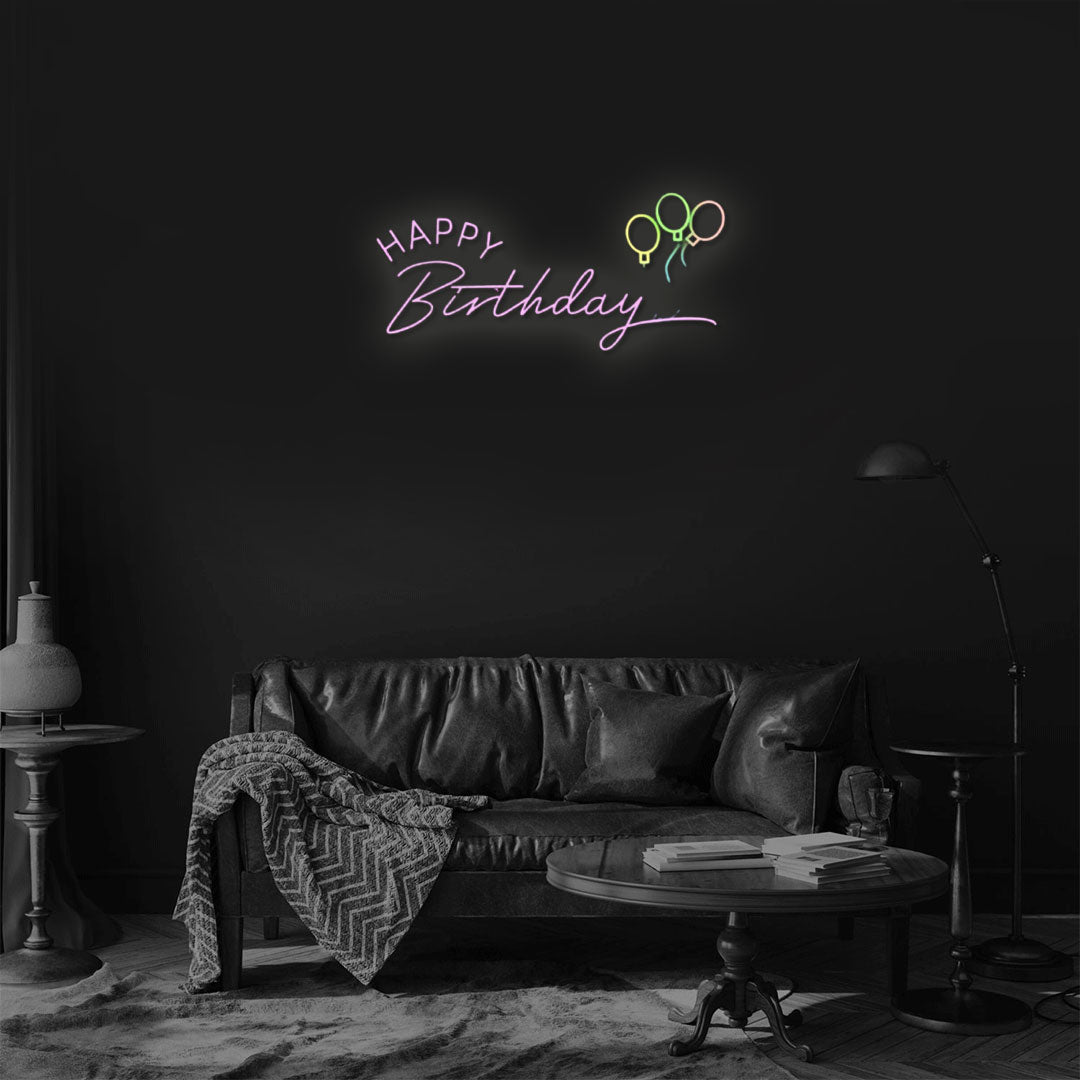 Happy Birthday Neon Sign
