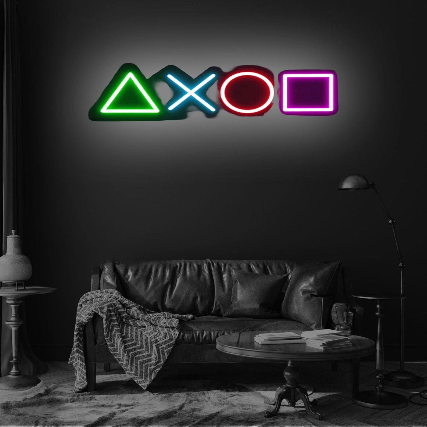 Playstation Icons Neon Signs, Gaming LED Neon