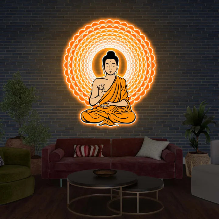 Lord Gautam Buddha Neon Sign
