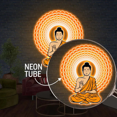 Lord Gautam Buddha Neon Sign