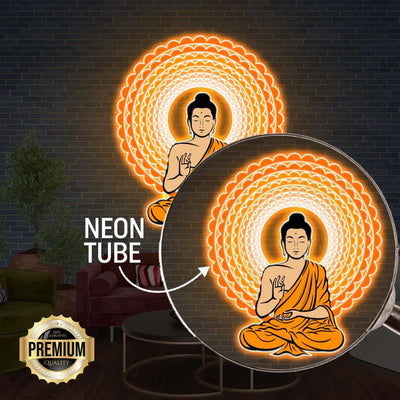 Lord Gautam Buddha Neon Sign