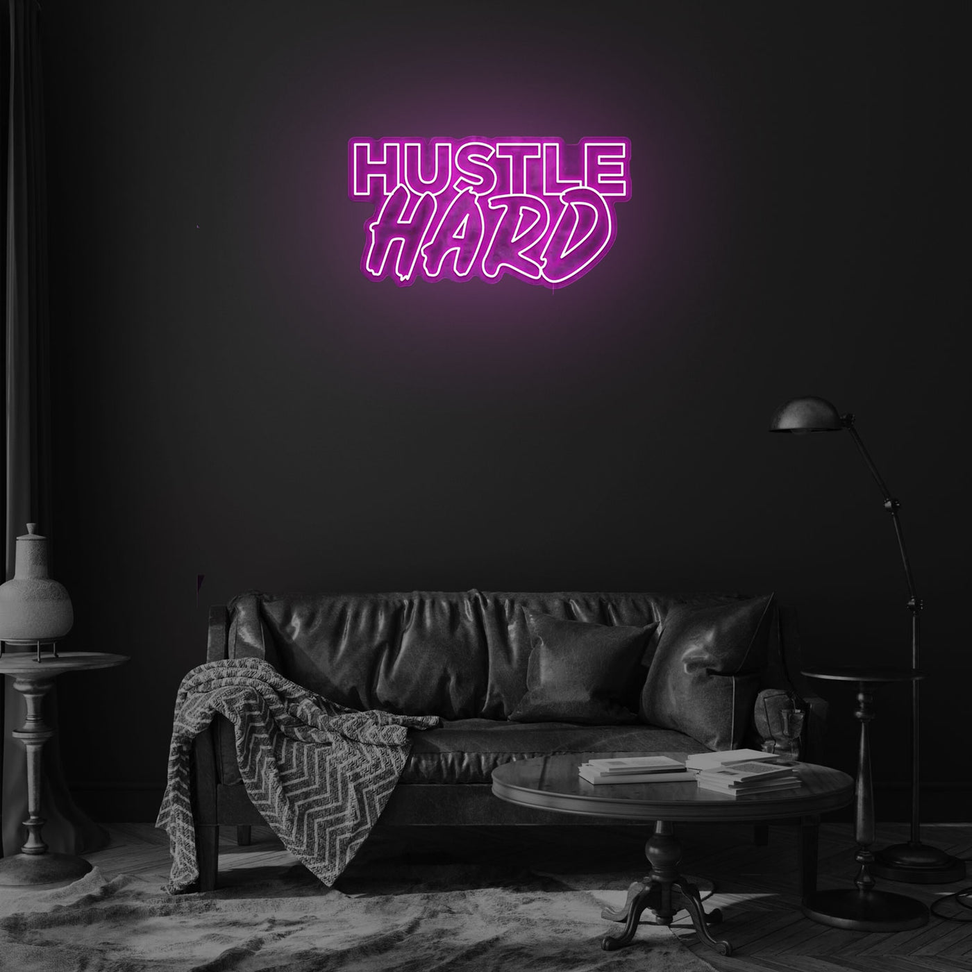 Hustle HARD LED Neon Sign for Wall Decor