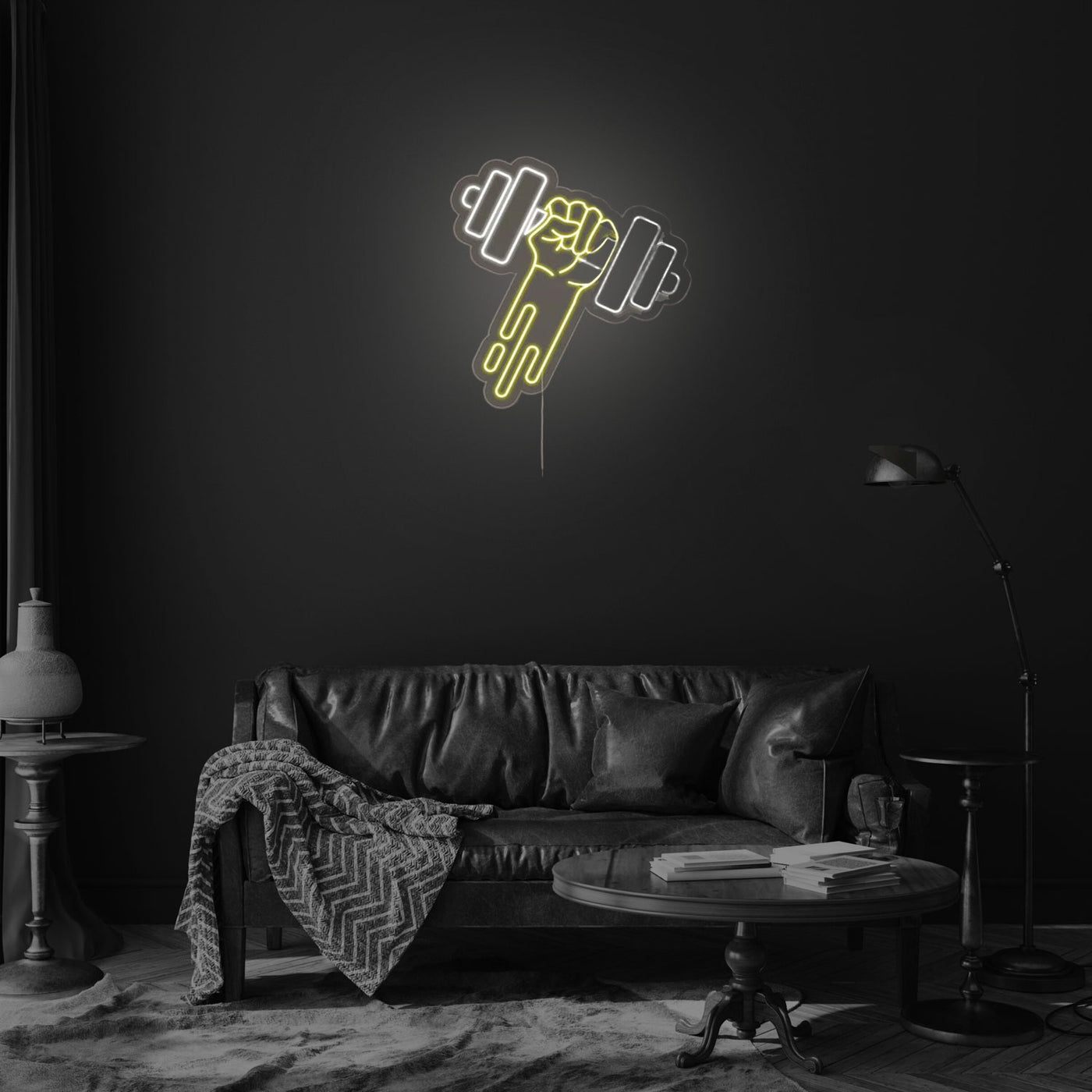 Barbell Dumbbell Neon Signs