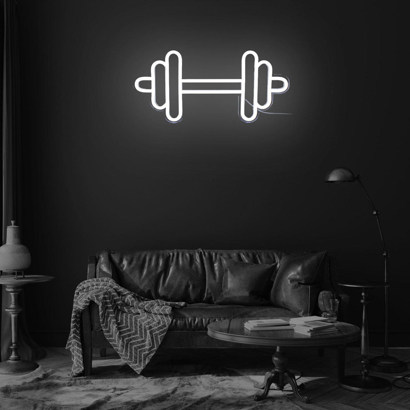 Barbell Dumbbell Neon Signs
