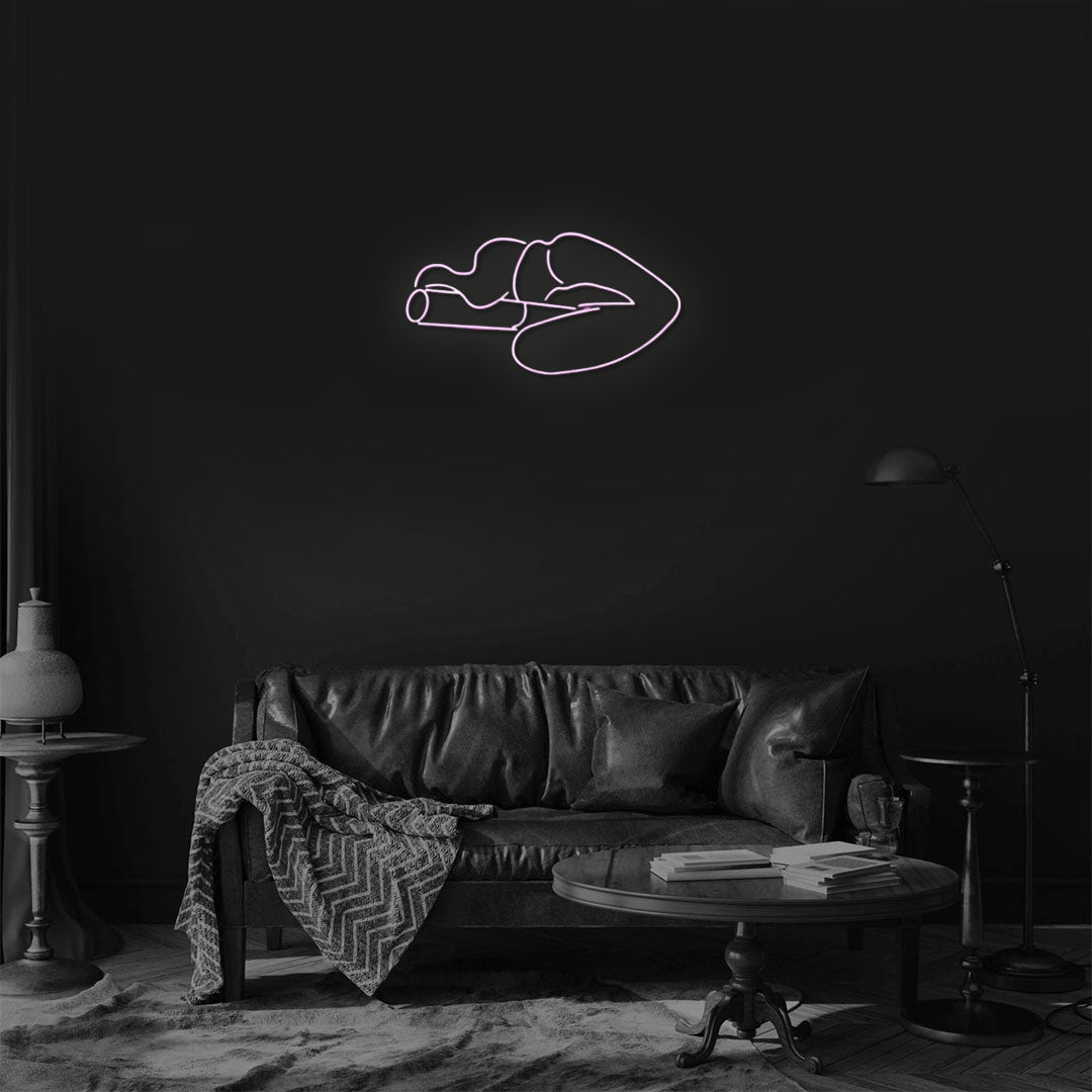 Cigarrete and Lip Neon Sign