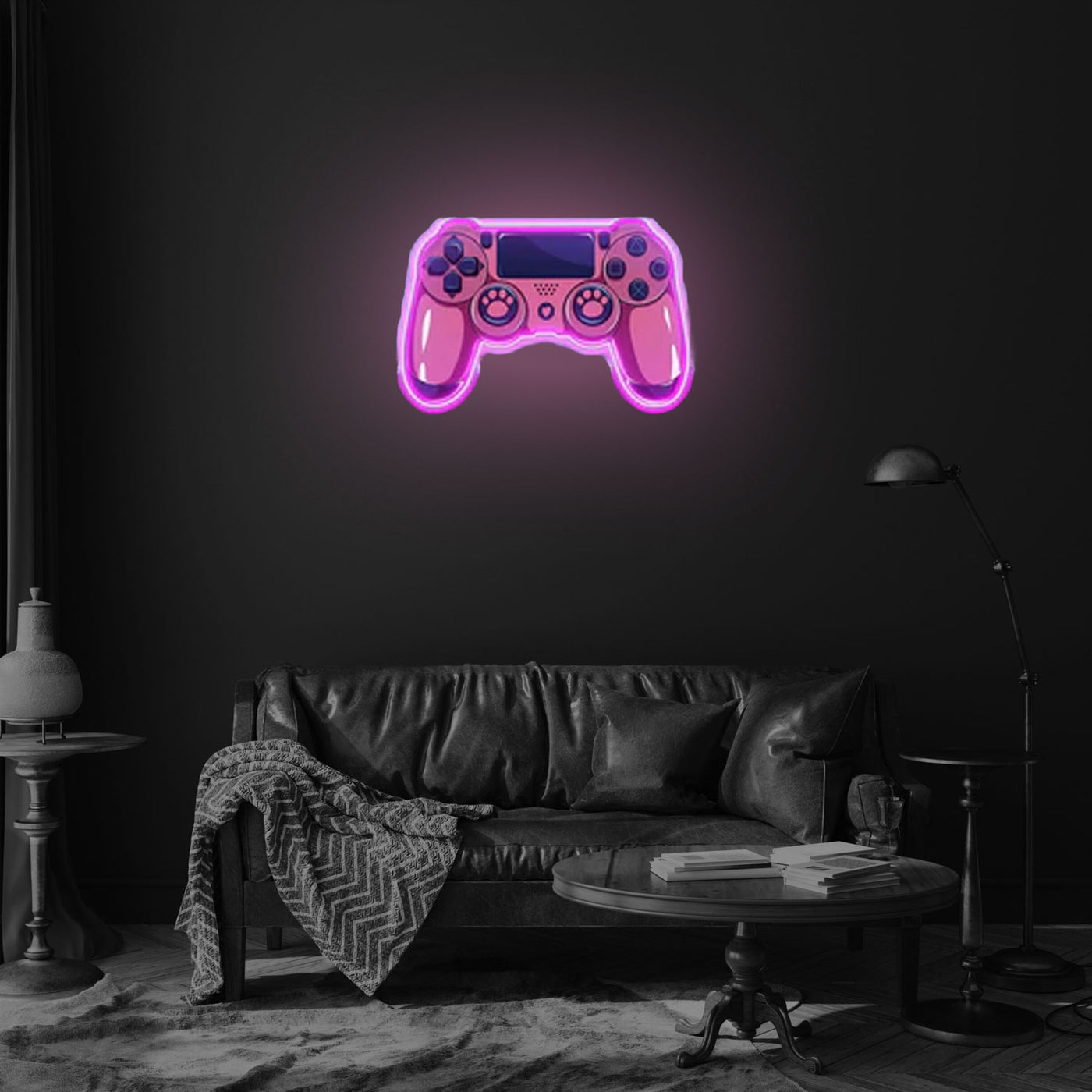 Pink Controller Led Neon Acrylic Artwork