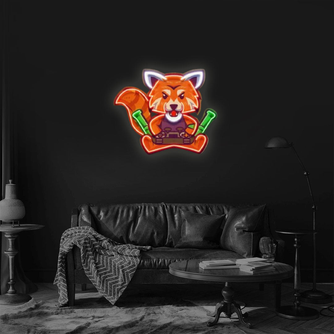 Red Fox Esport Pop Art Neon Sign
