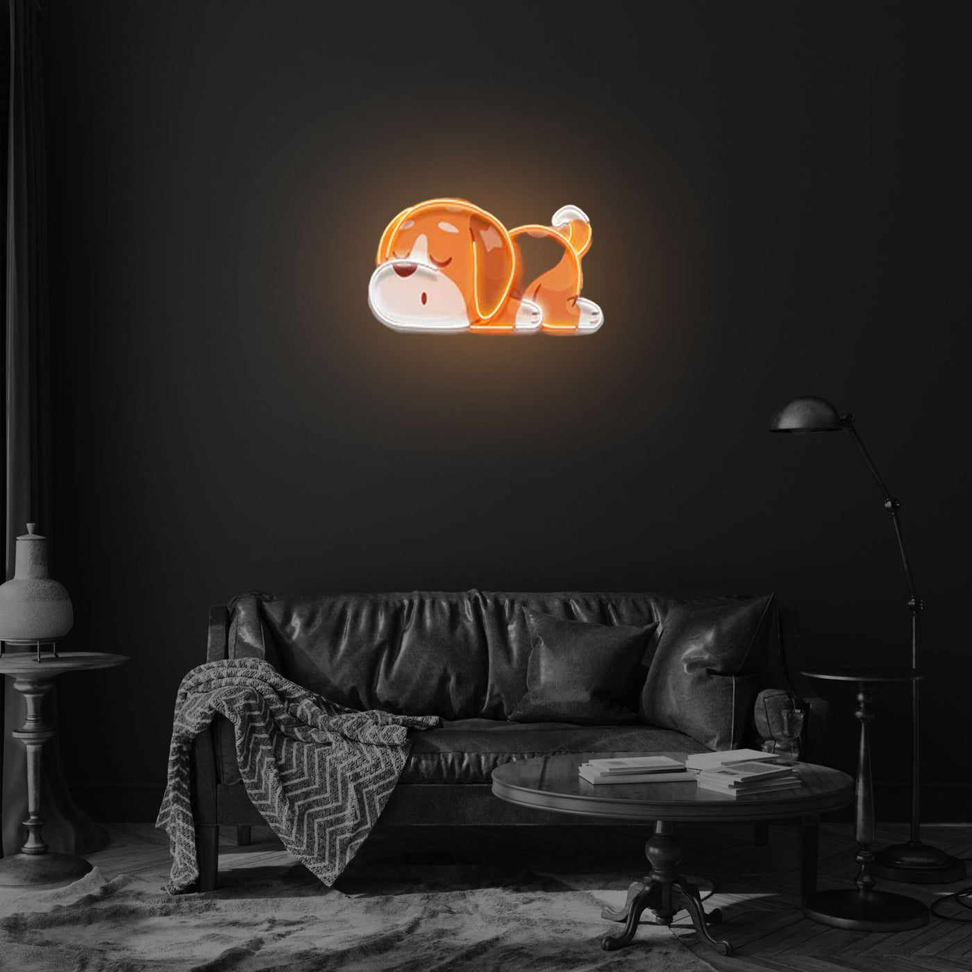 Dog Falling Asleep LED Neon Sign Light Pop Art