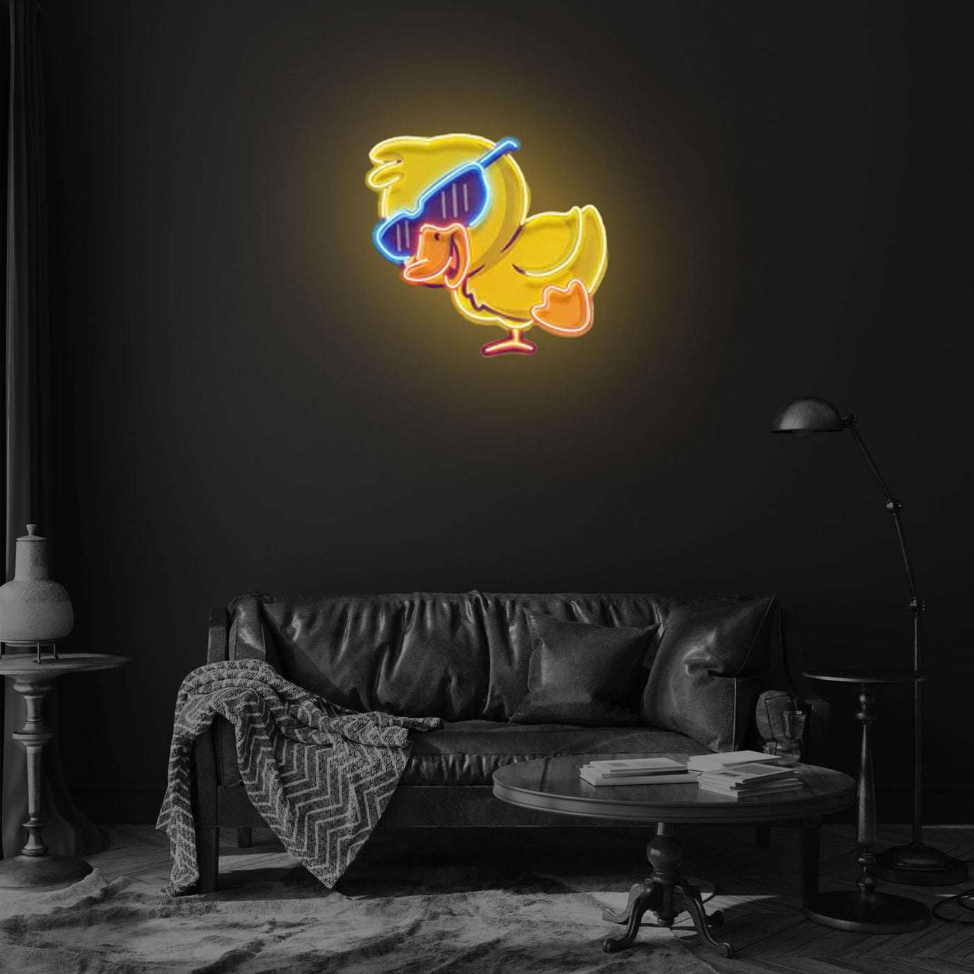 Jolly Duck Jumping LED Neon Sign Light Pop Art