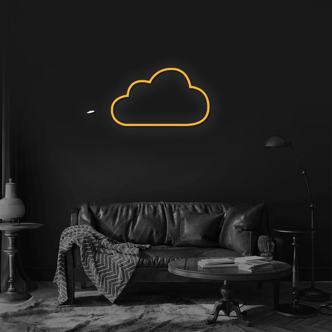 Golden Cloud Neon Sign