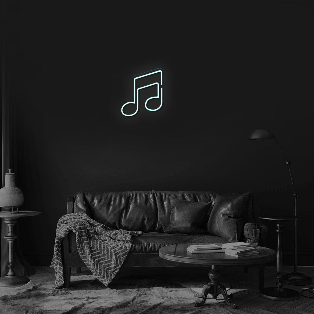 Music Note Icon Neon Sign
