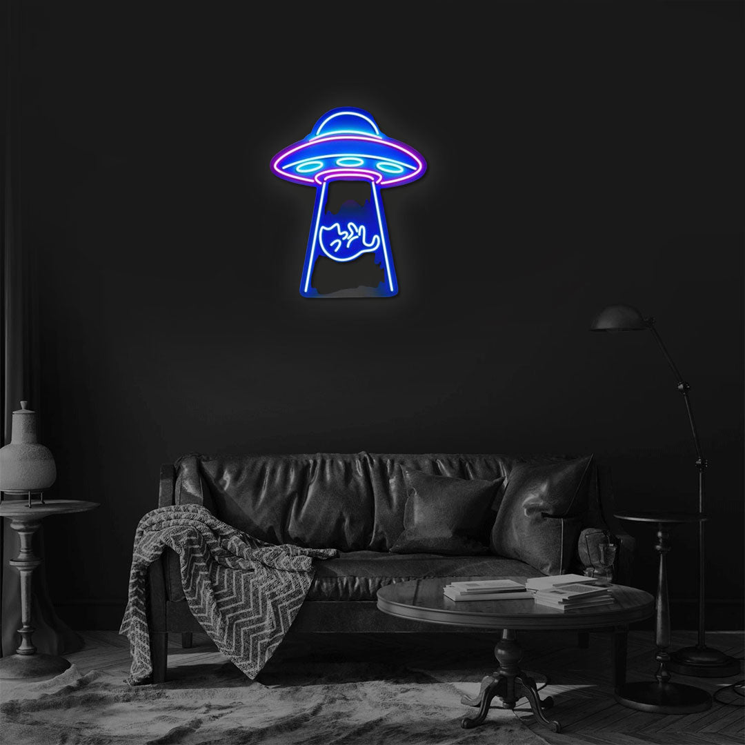 UFO Cat Neon Sign