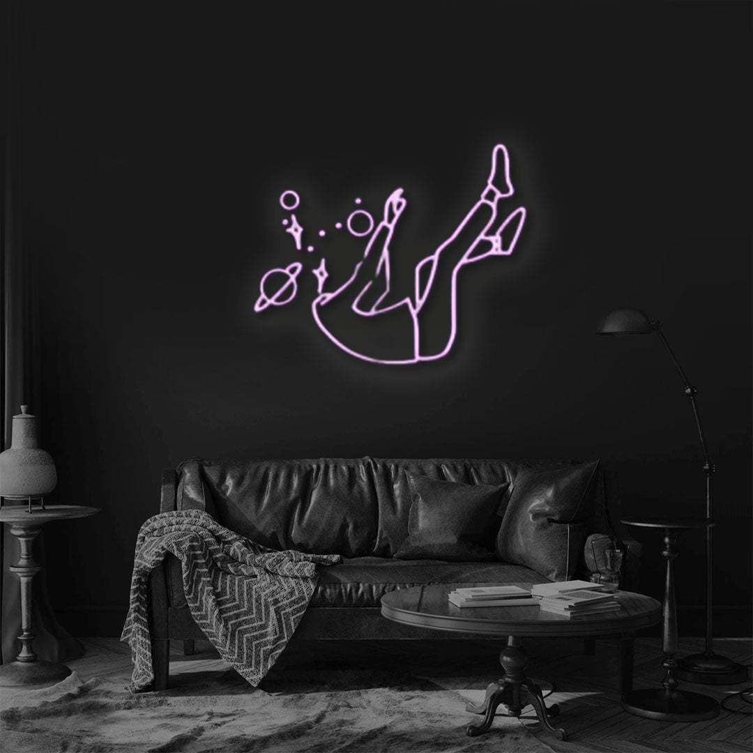 Falling into space Neon Sign