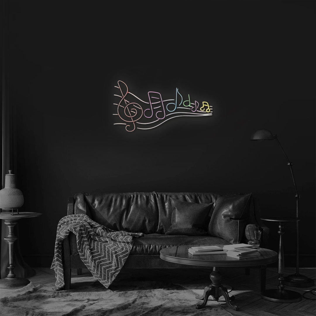 Music Notes Neon Sign