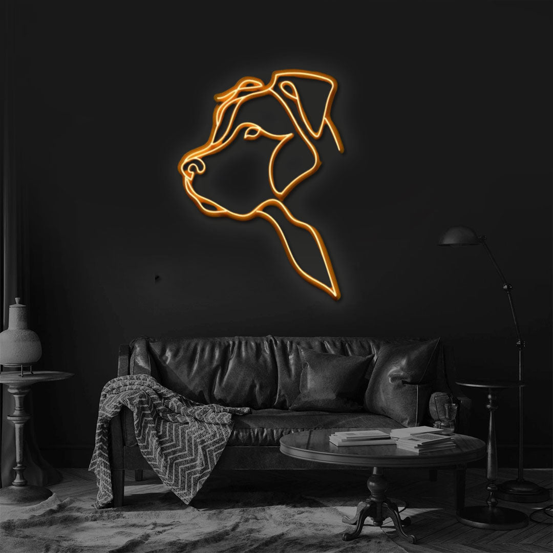 Long Eared Pitbull Neon Sign