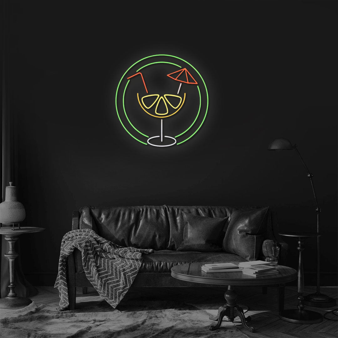 Cocktail Glass Neon Sign