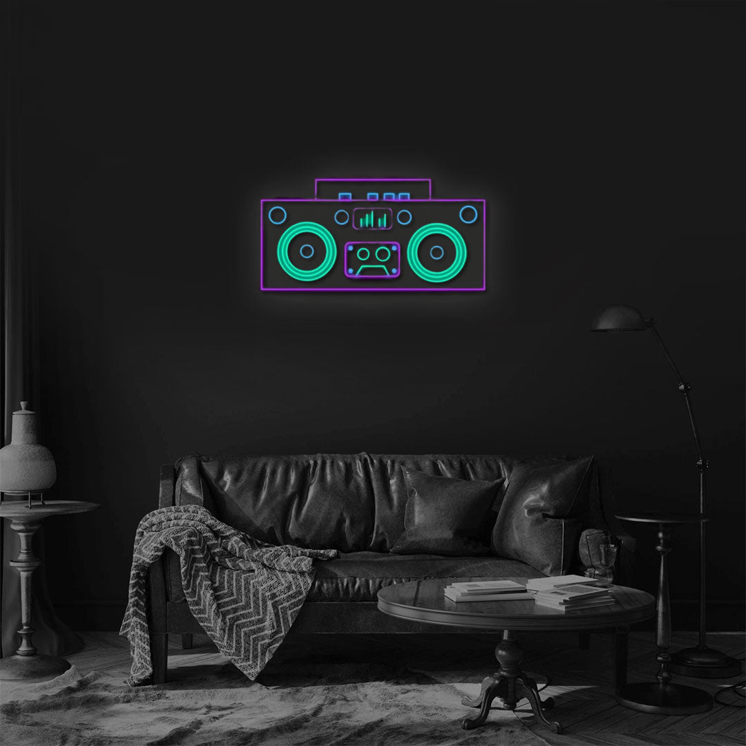 Boombox Neon Sign