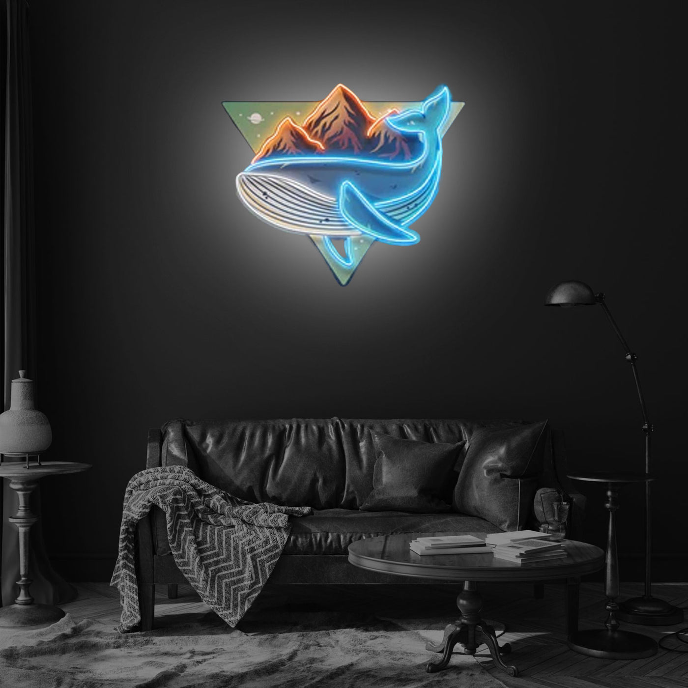 Buy Whale On Mountain Top LED Neon Sign