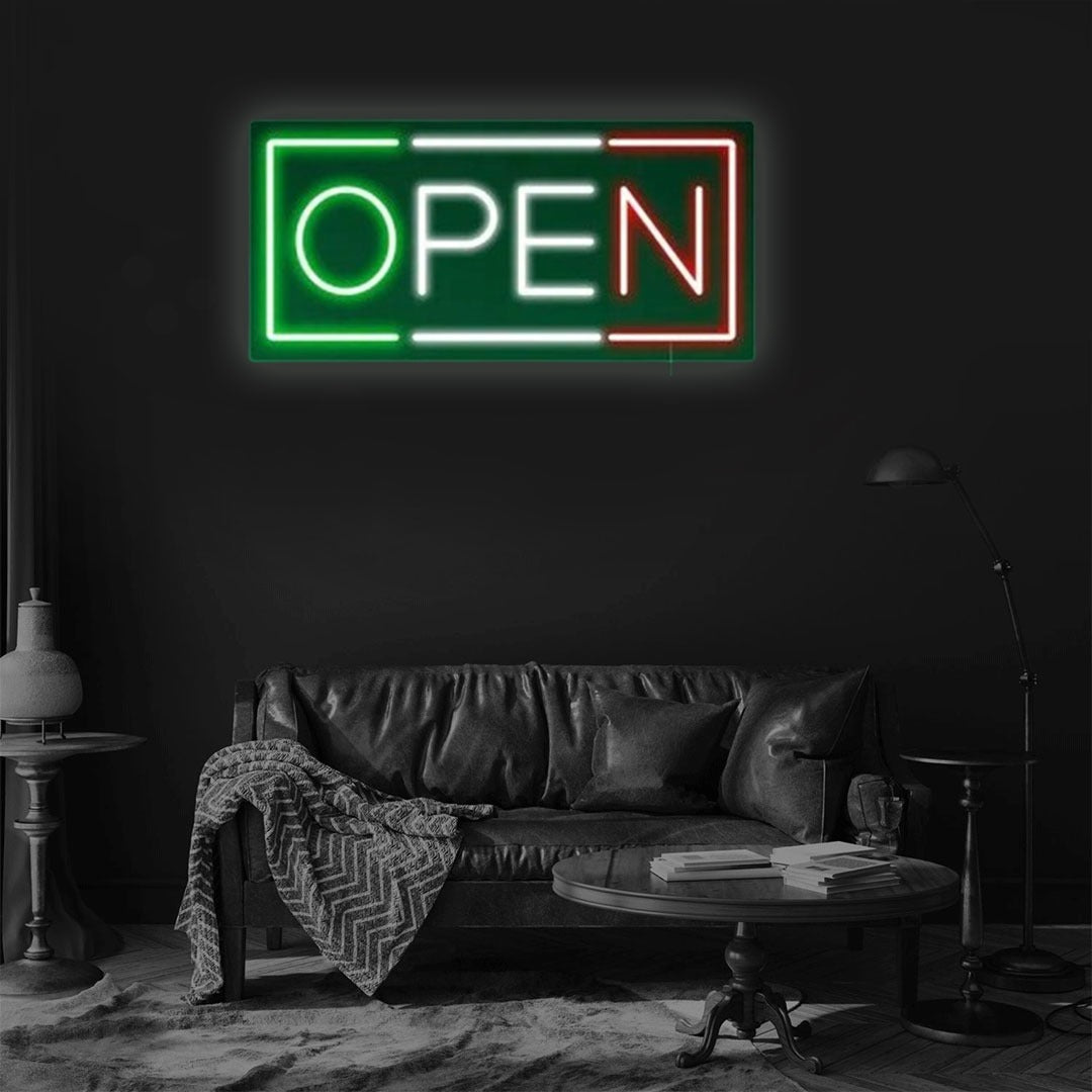 Open Neon Sign