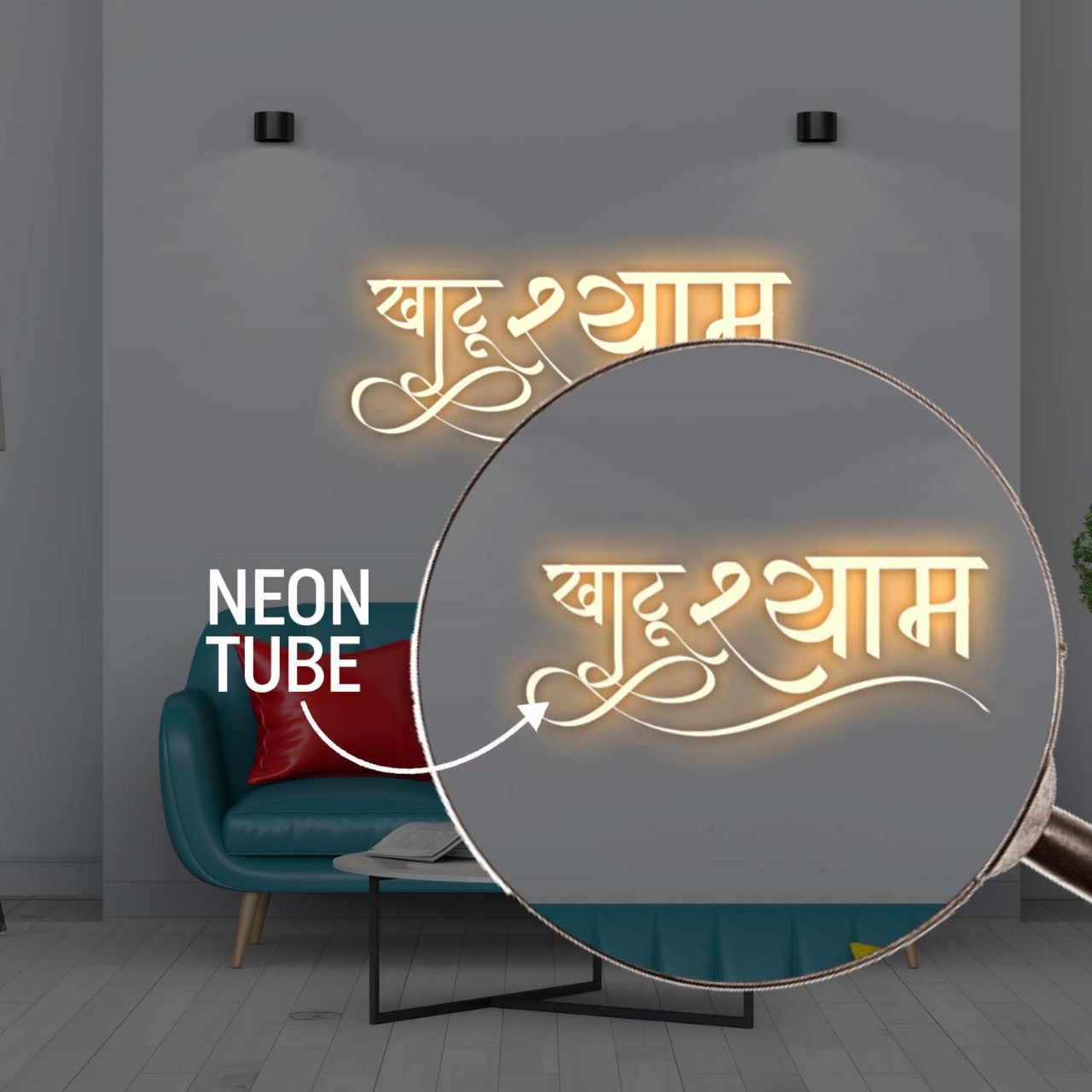 Khatu Shyam Text Neon Sign LED Light