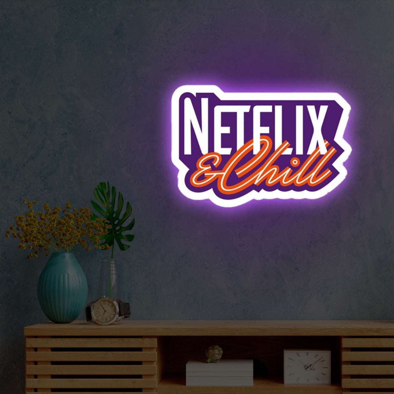 NETFLIX AND CHILL NEON LIGHT SIGN