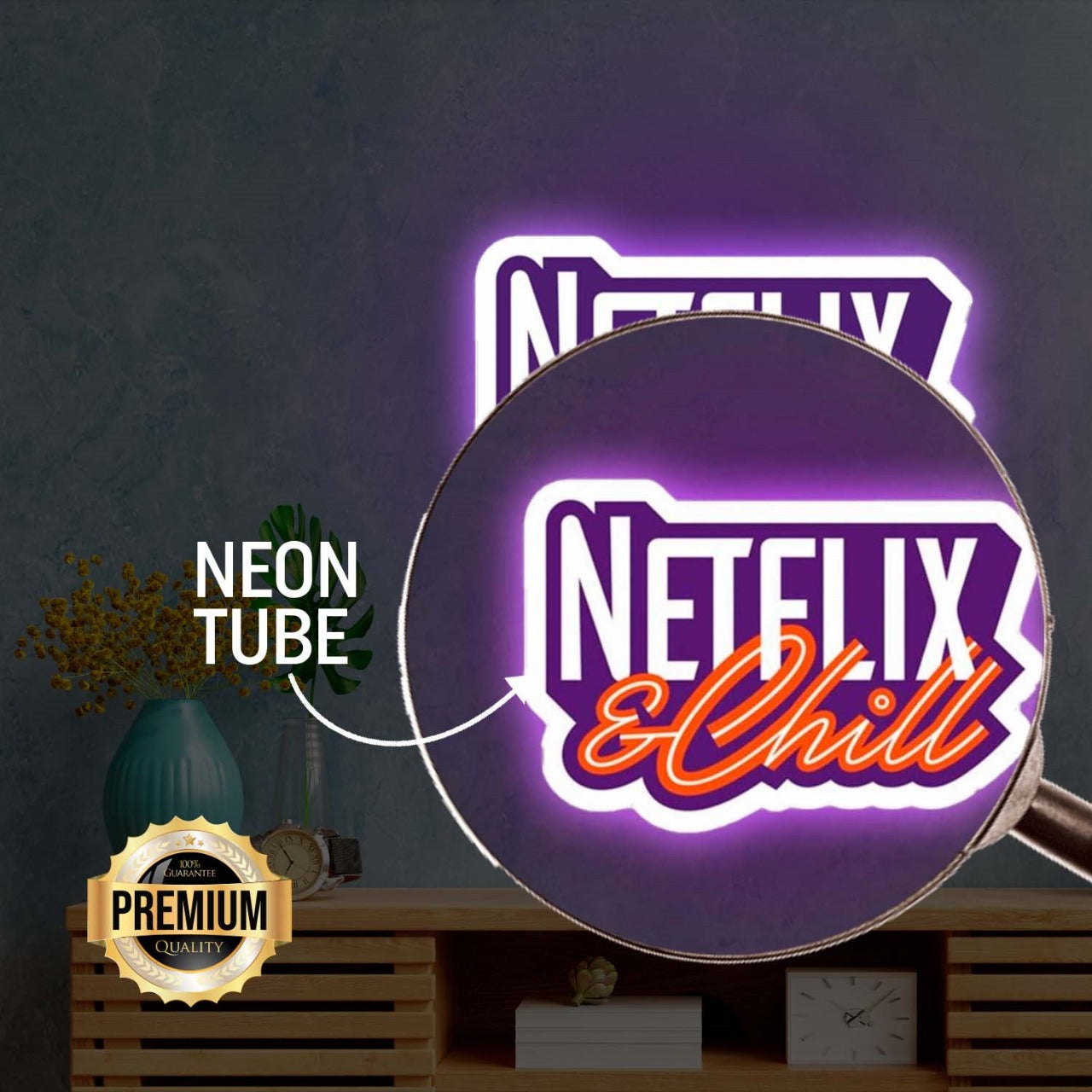 NETFLIX AND CHILL NEON LIGHT SIGN